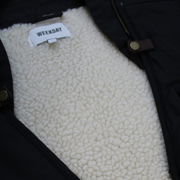 WEEKDAY Sherpa Lined Vest *LIKE NEW - Picture 3 of 3